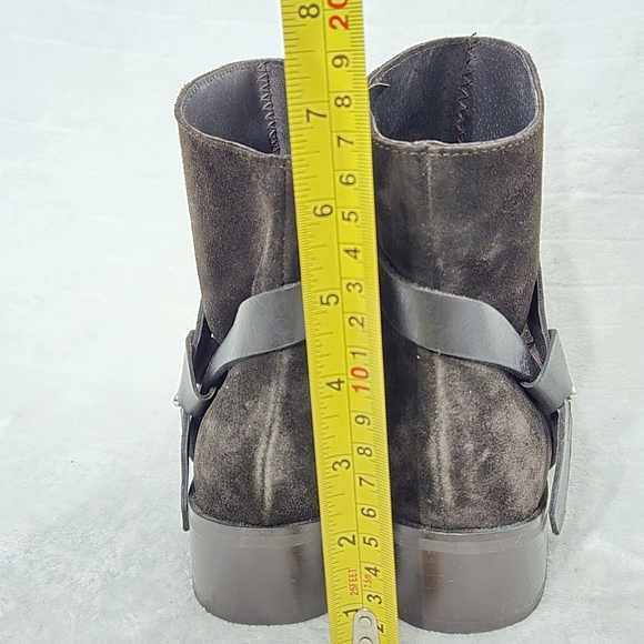 Charles David Womens Ankle Boots Sz 7M Leather Suede Chukka Brown Made In Italy - Picture 7 of 9